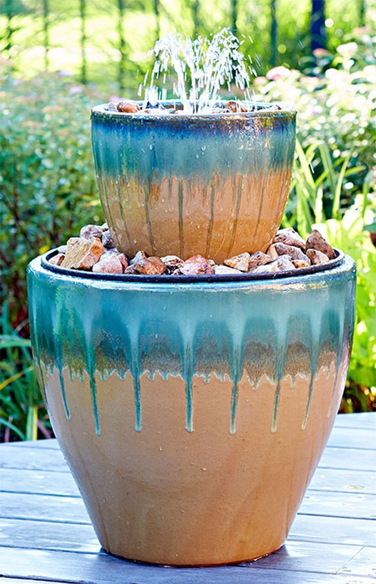 Two-Tier Patio Water Fountain
