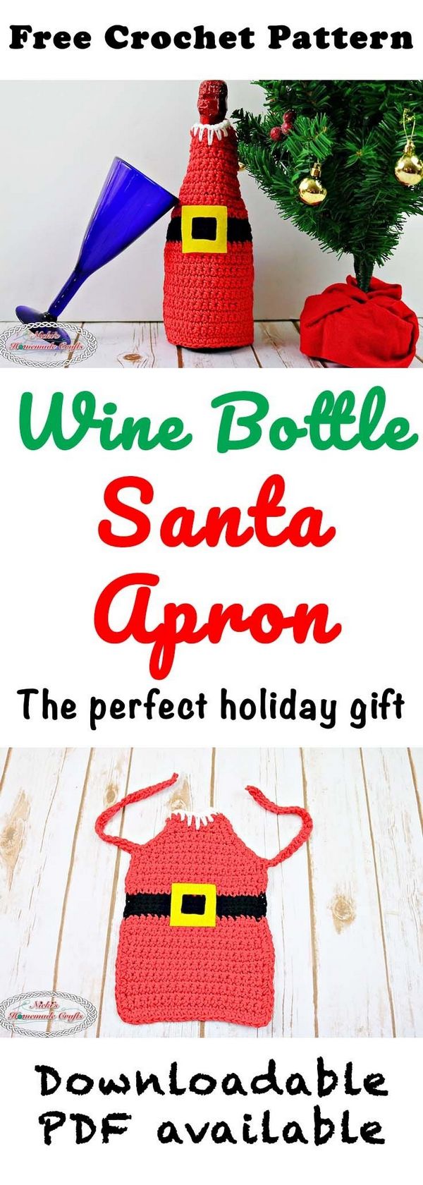 Wine Bottle Santa wear