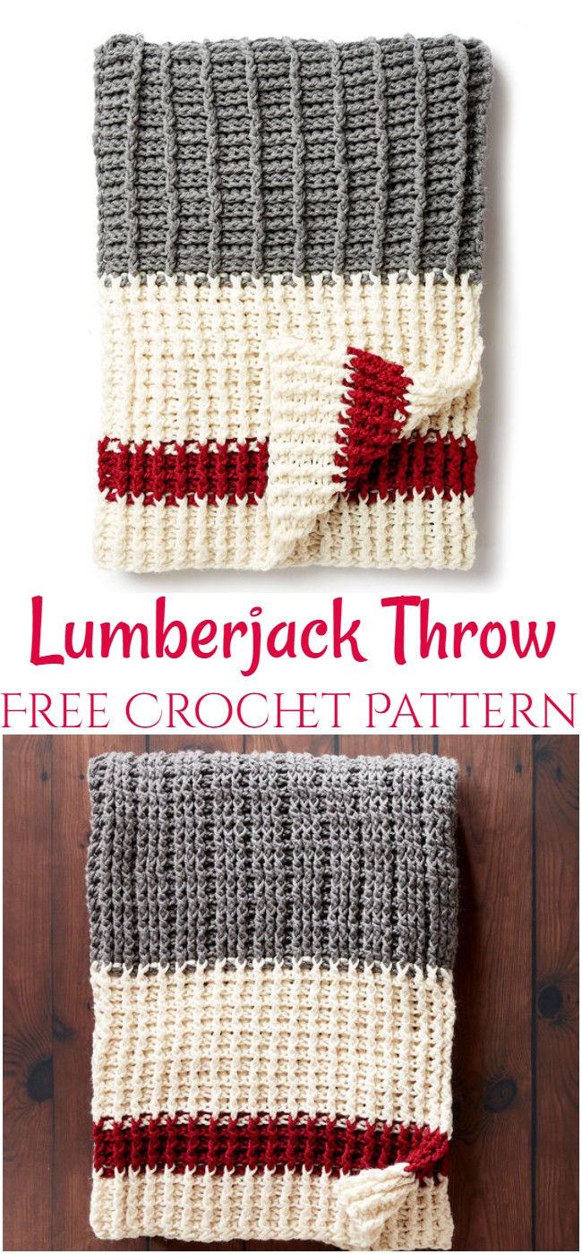 Free Lumberjack Crochet Throw