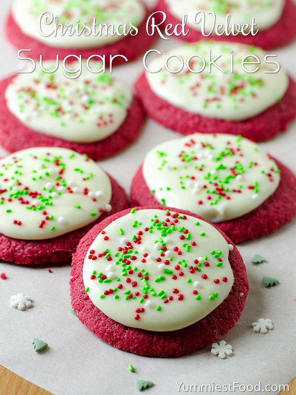 Christmas Red Velvet Sugar Cookies Recipe