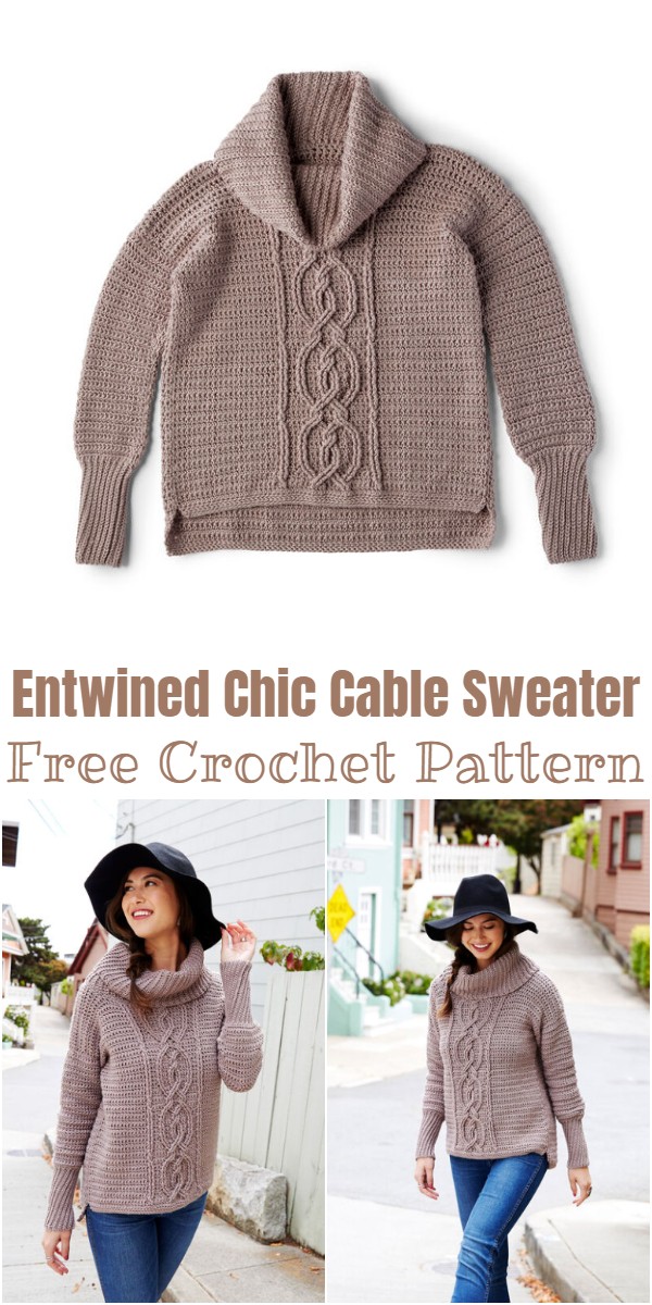 Crochet Entwined Chic Cable Sweater