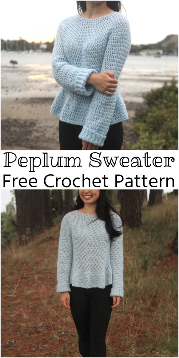 Crochet Peplum Sweater Pattern