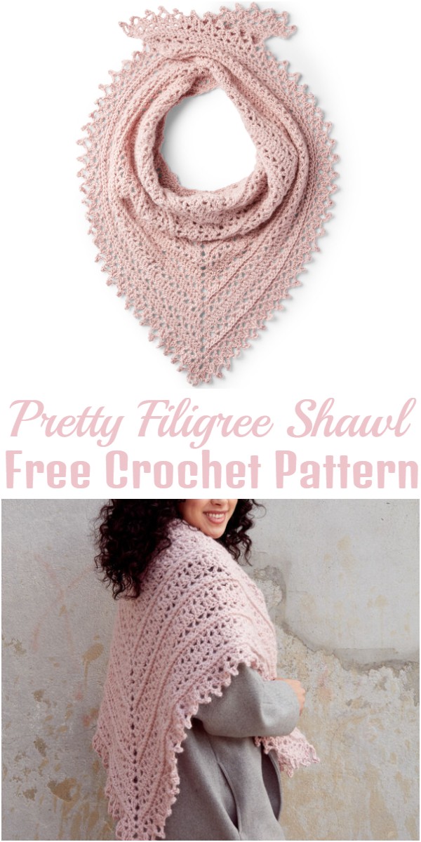 Crochet Pretty Filigree Shawl
