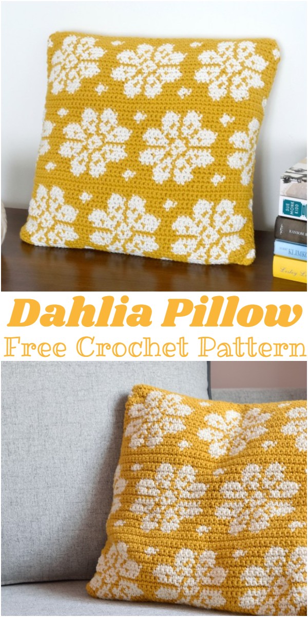 Dahlia Pillow Free Crochet Pattern