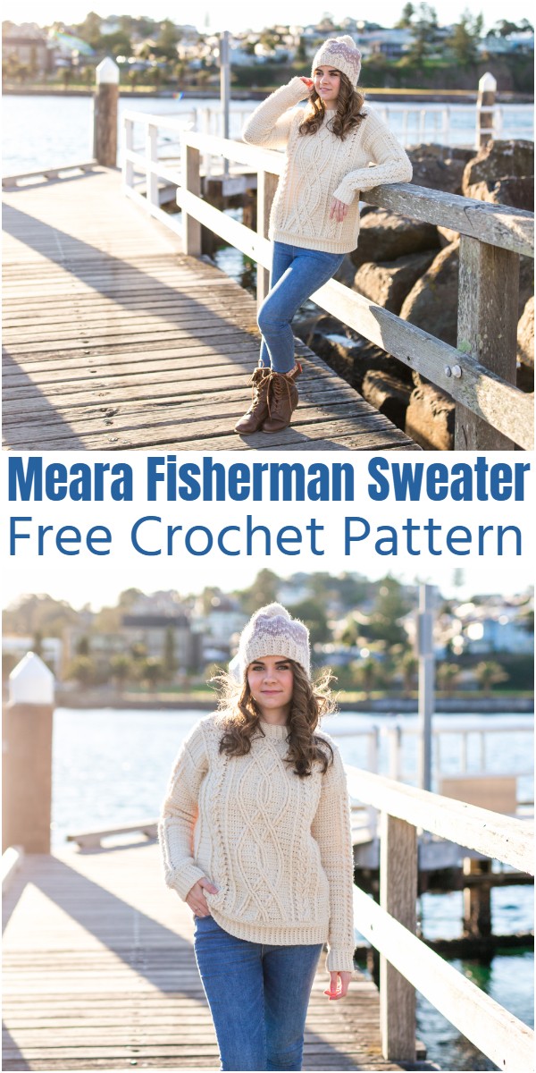 Meara Fisherman Sweater Crochet Pattern