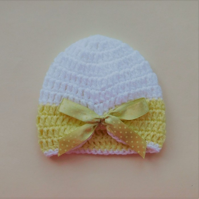 Ribbon Bow Baby Hat