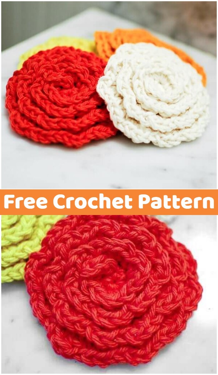Crochet Flower Face Cleansing Pads Pattern