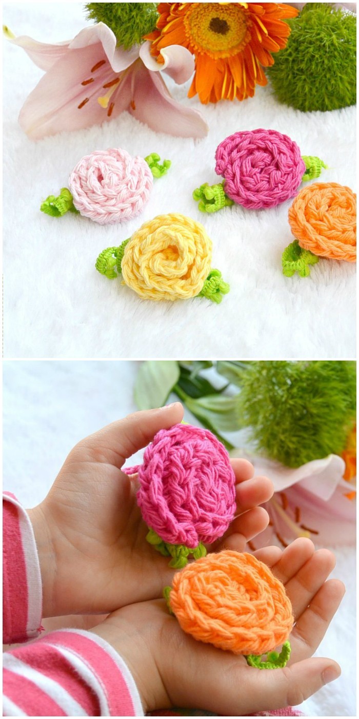 little Crochet Deco Roses