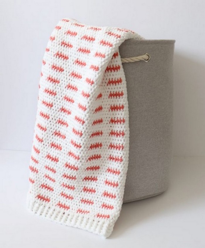 Crochet Modern Dash Baby Blanket