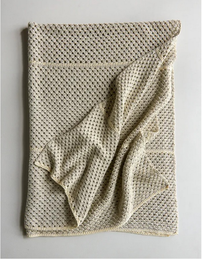 Granny Stripe Blanket in Cotton Pure