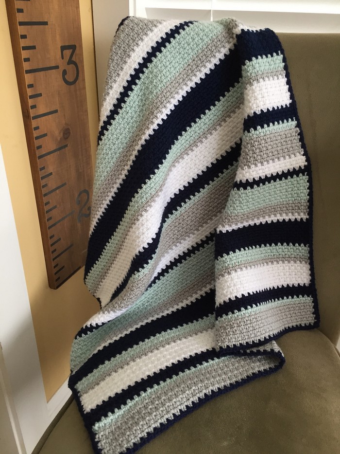 Nautical Striped Baby Blanket