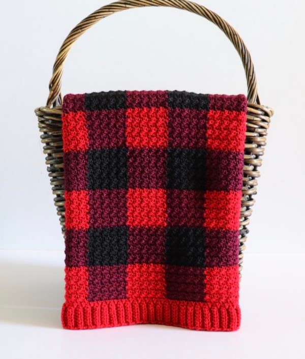 Crochet Red Buffalo Blanket