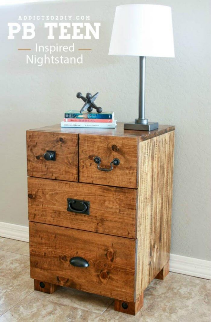DIY PB Teen-inspired Nightstand