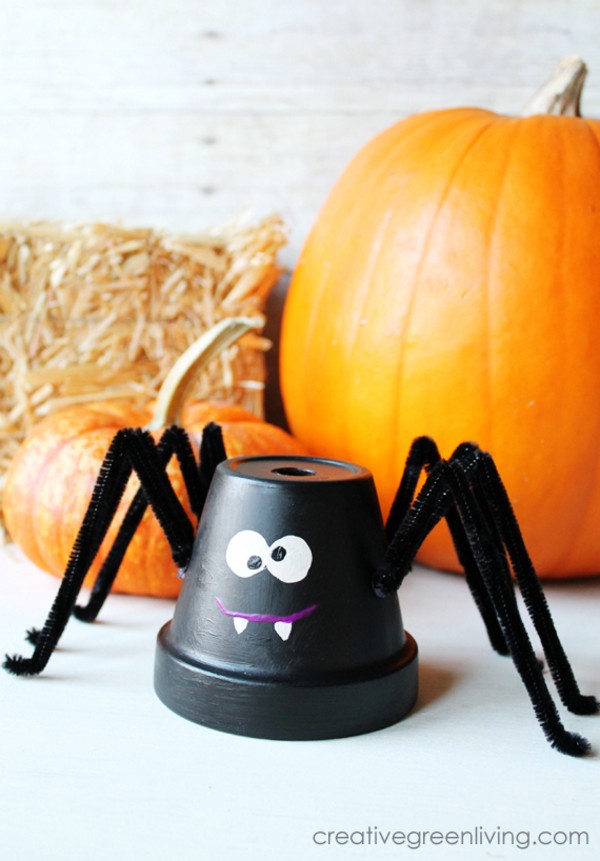 Friendly Spider Upcycled Flowerpots