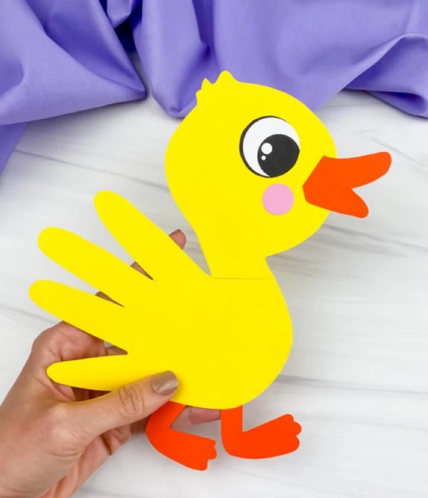 Duck Handprint Craft For Kids