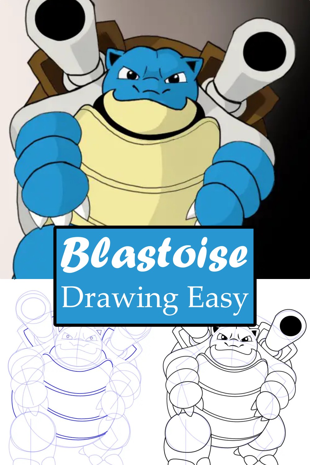 Blastoise Drawing Easy