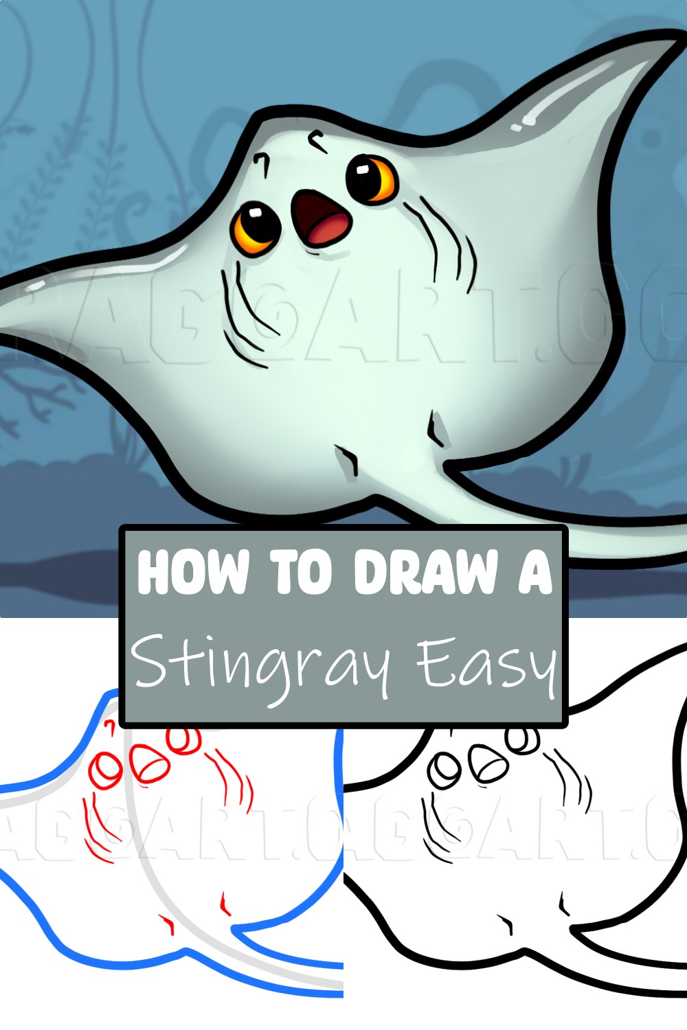 How To Draw A Stingray Easy