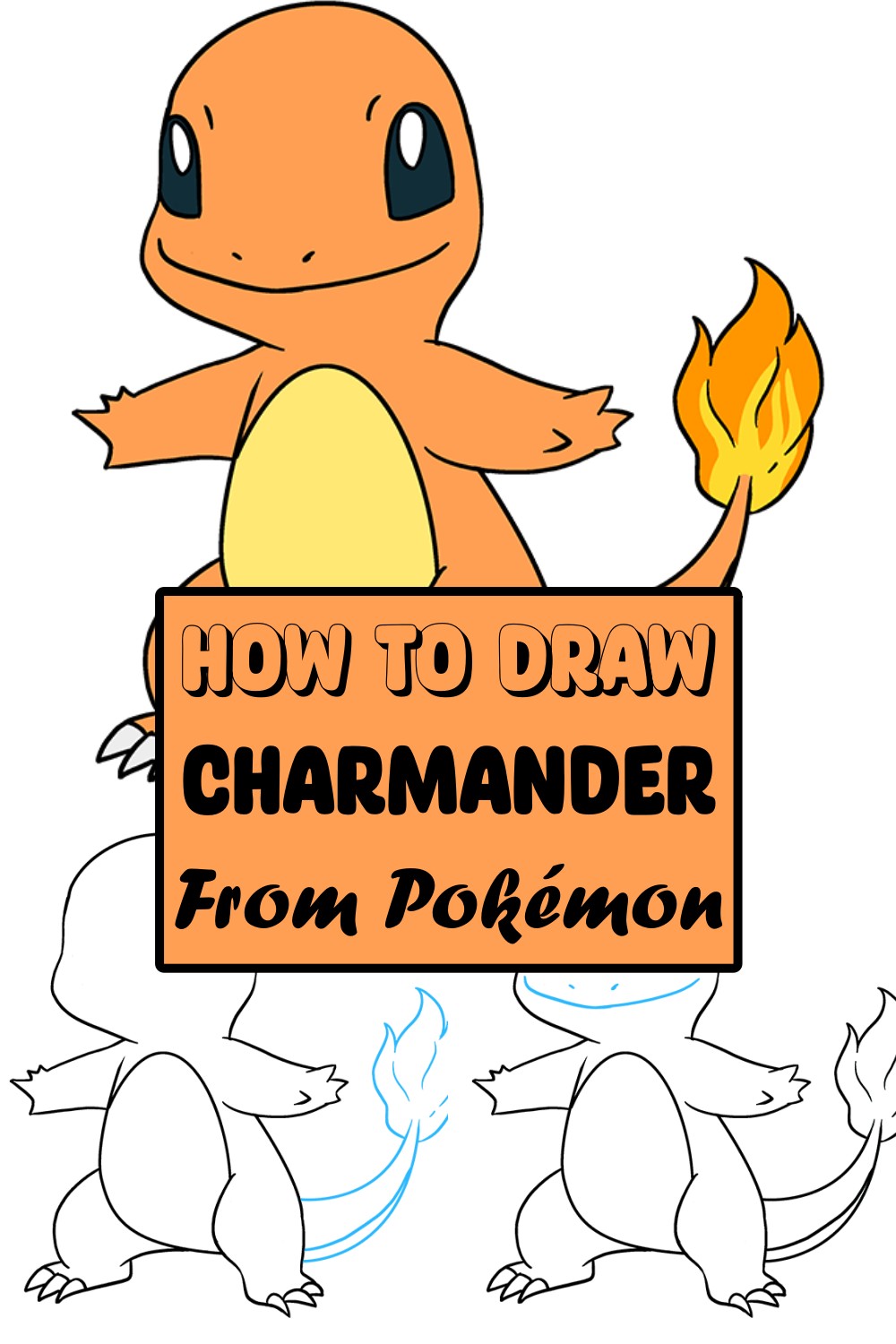How To Draw Charmander From Pokémon