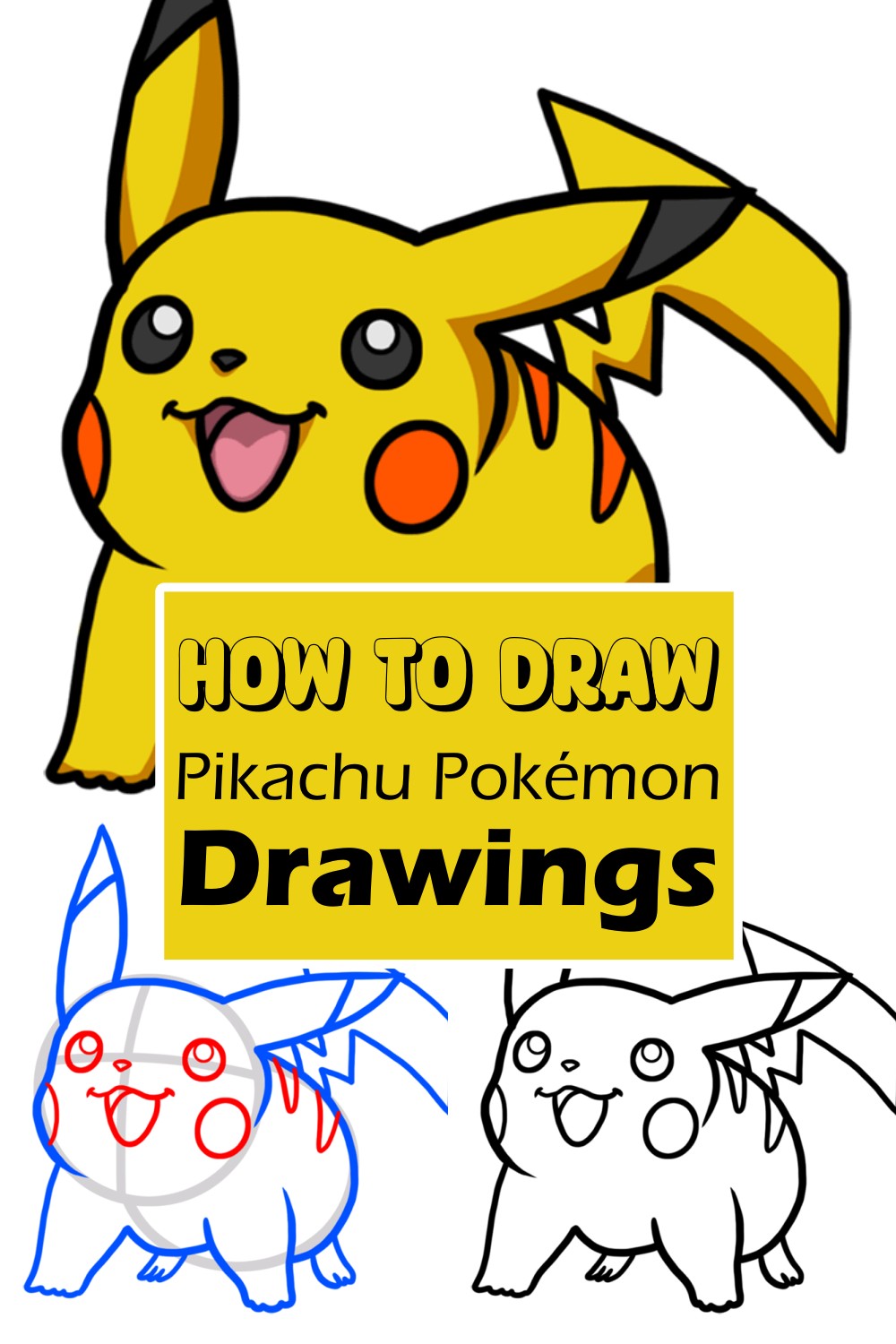 How To Draw Pikachu Pokémon Drawings