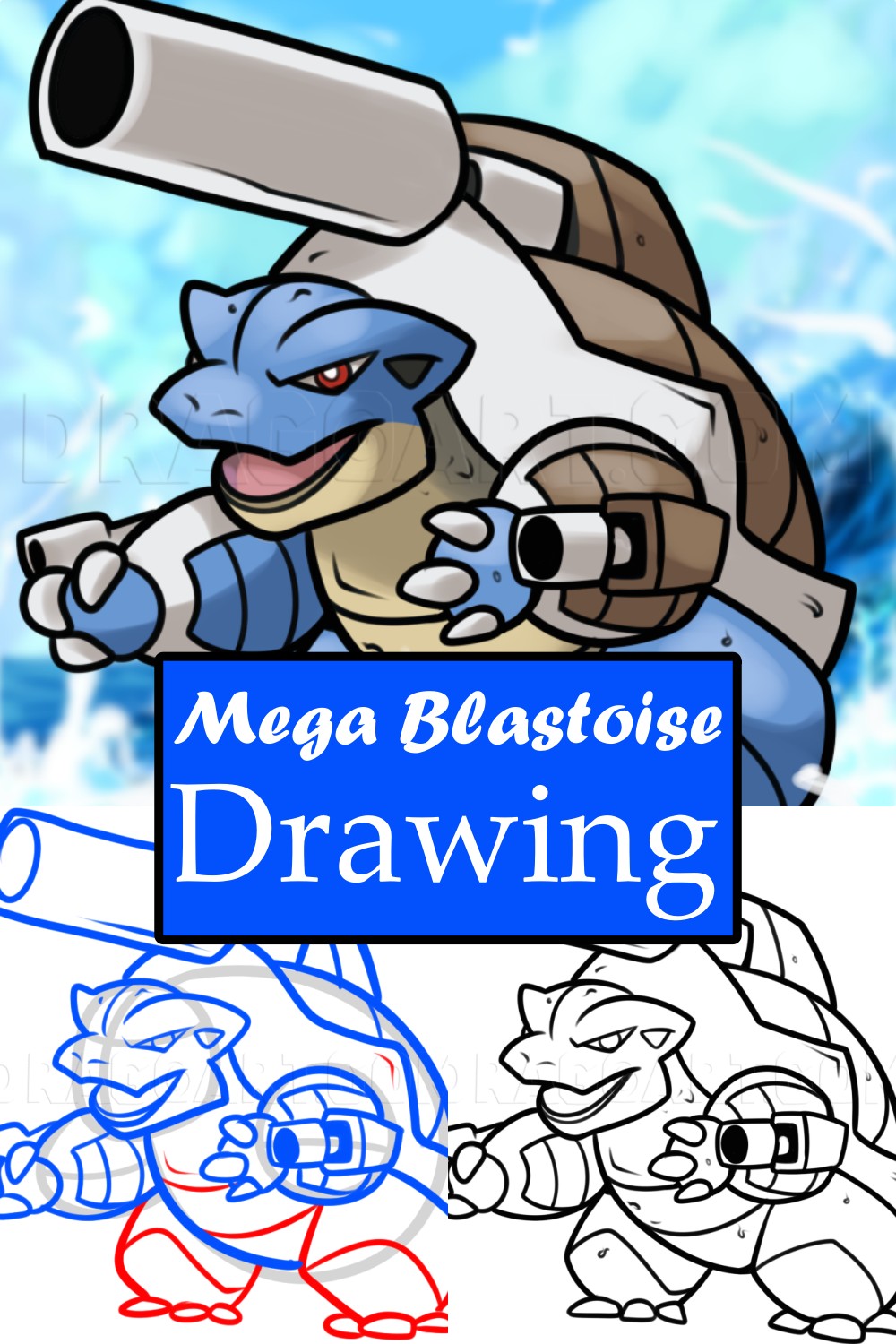 Mega Blastoise Drawing
