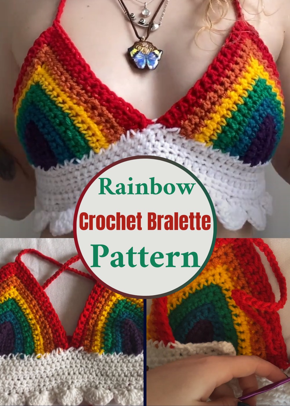 Rainbow Crochet Bralette Pattern