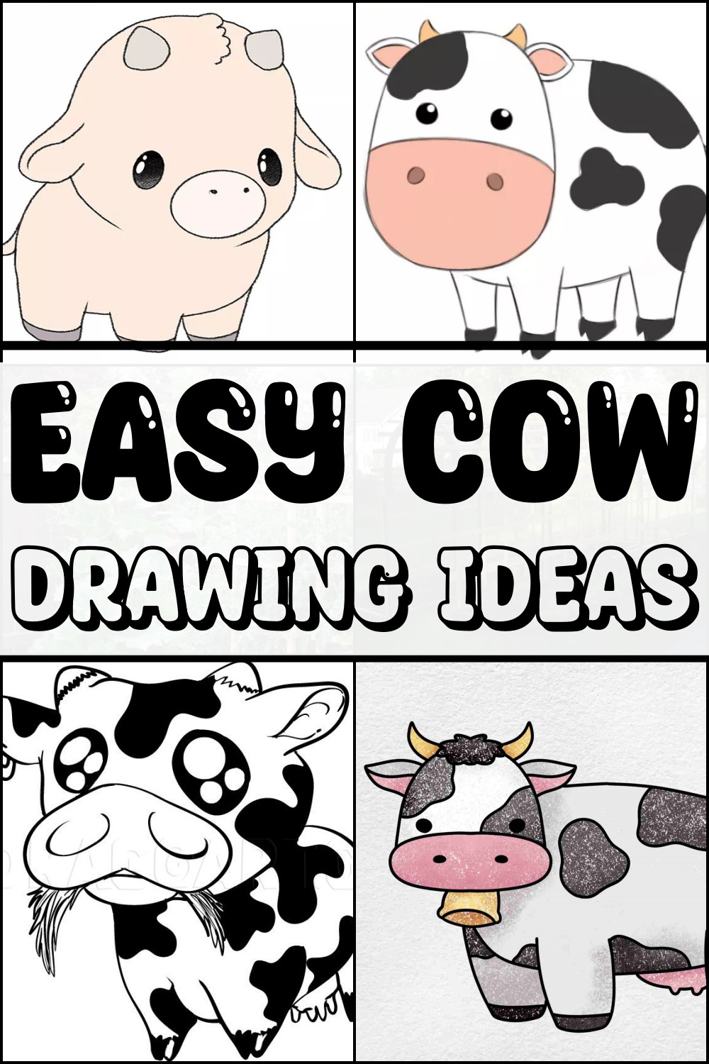 Easy Cow Drawing Ideas 1