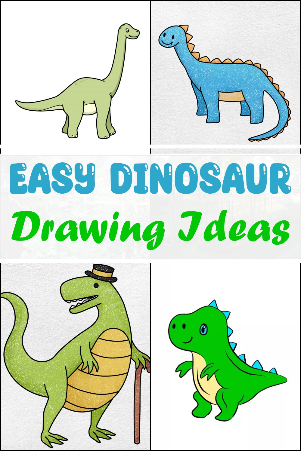 Easy Dinosaur Drawing Ideas 1
