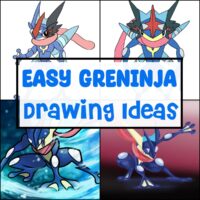 Easy Greninja drawing Ideas