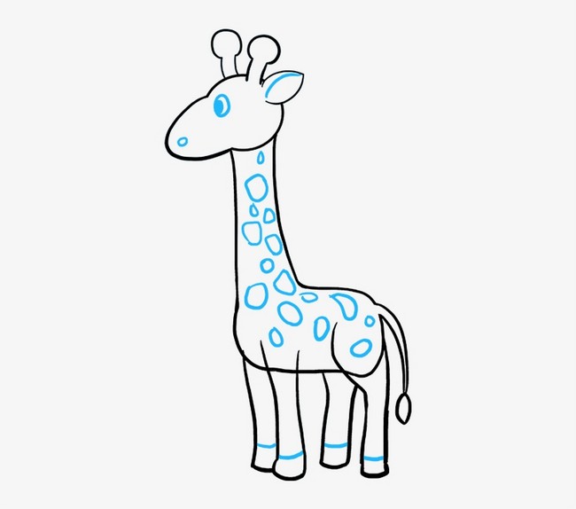 Easy How To Draw Giraffe