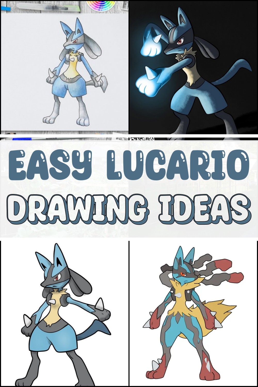 Easy Lucario Drawing Ideas 1
