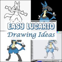 Easy Lucario Drawing Ideas