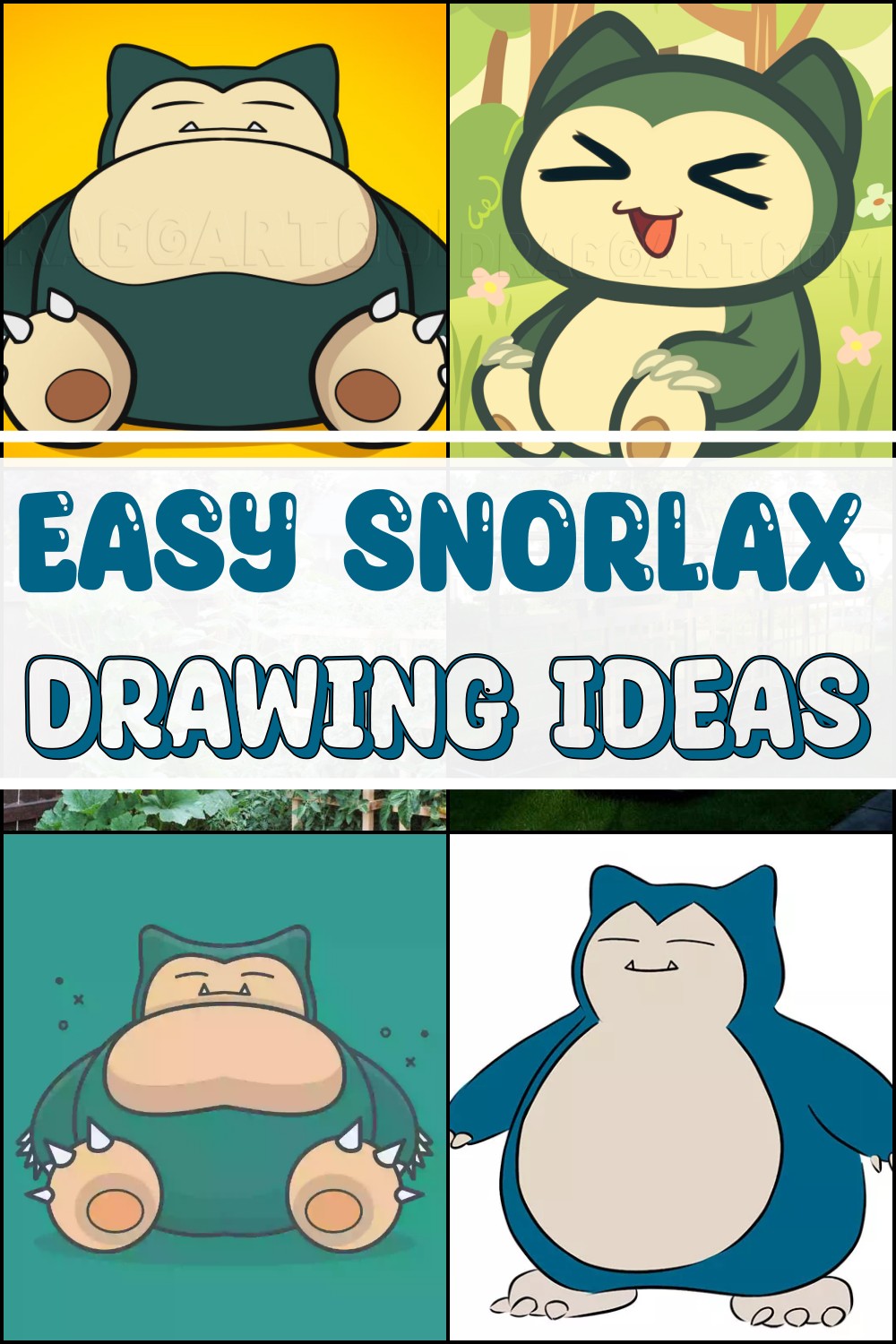 Easy Snorlax Drawing Ideas 1
