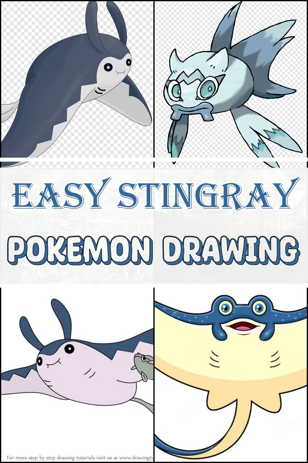 Easy Stingray Pokemon Drawing 1