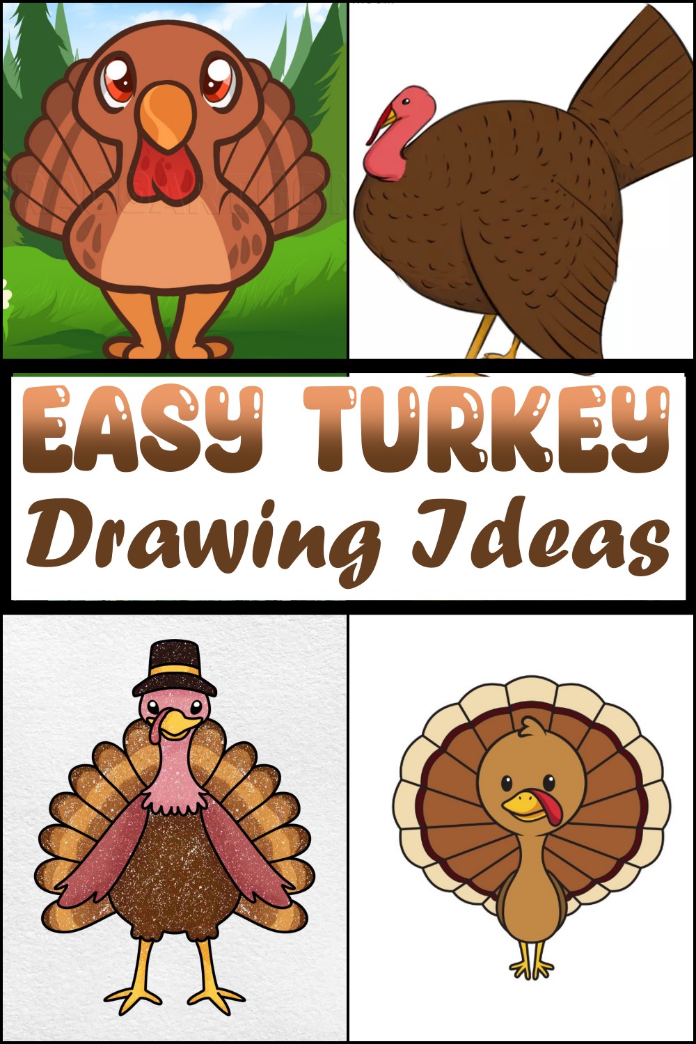 Easy Turkey Drawing Ideas 1