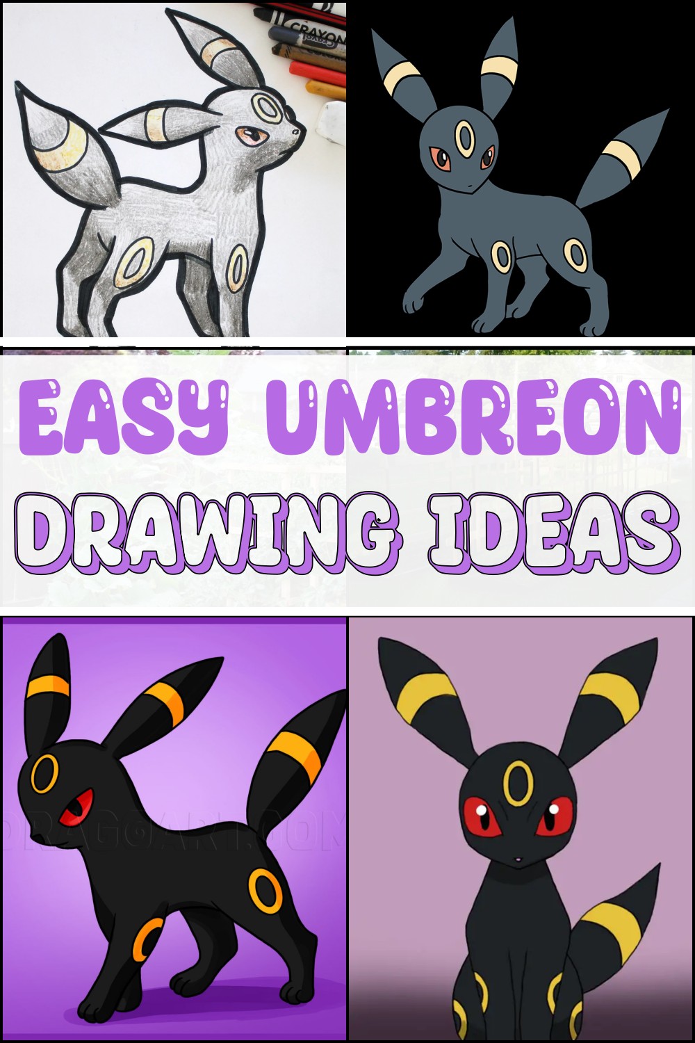 Easy Umbreon Drawing Ideas 1