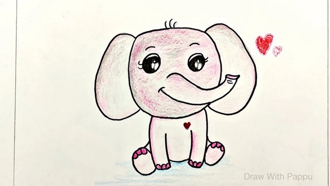 How To Create An Easy Baby Elephant Drawing