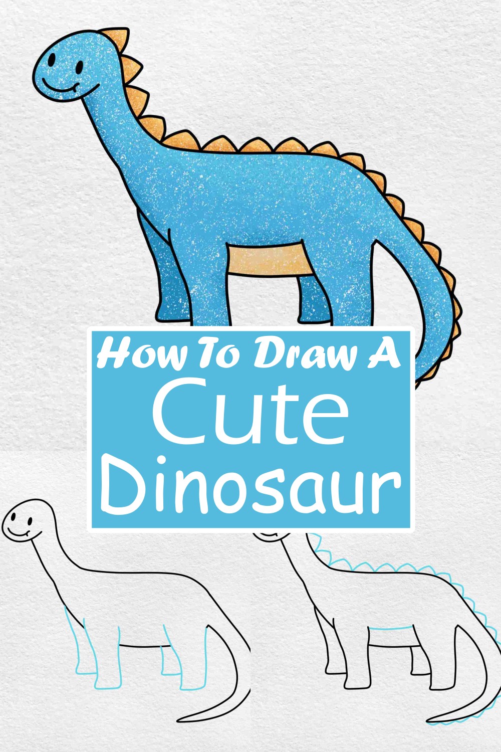 How To Draw A Cute Dinosaur