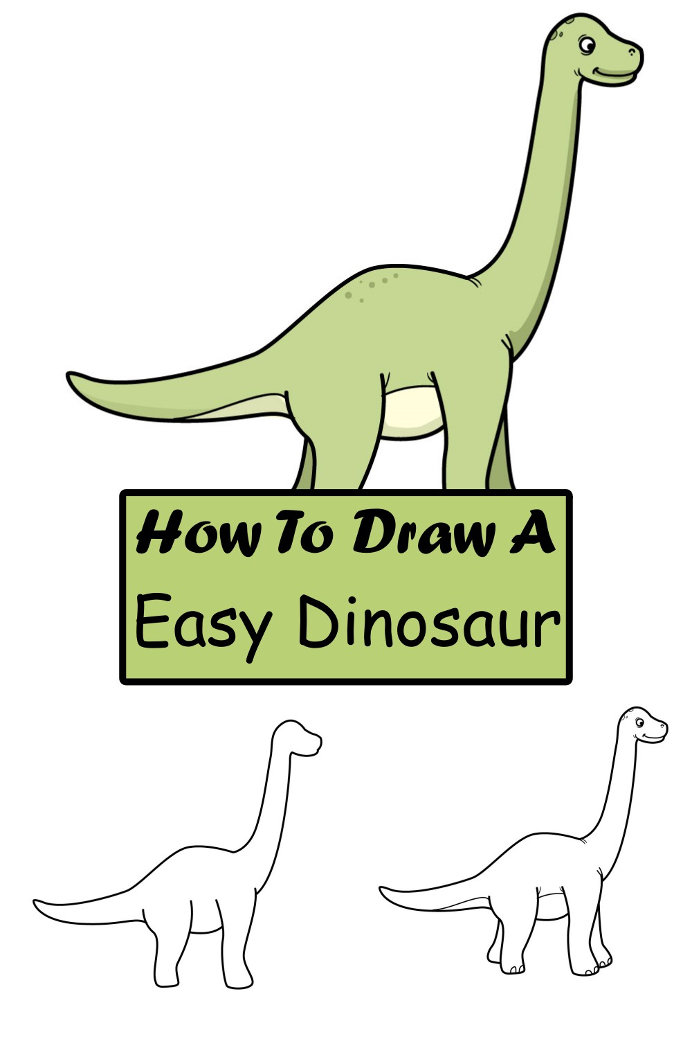 How To Draw A Easy Dinosaur