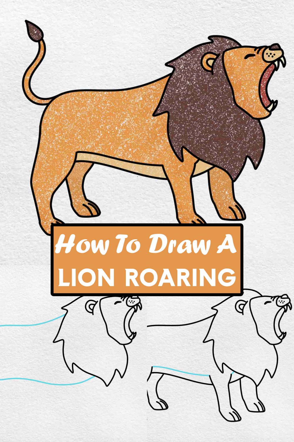 How To Draw A Lion Roaring