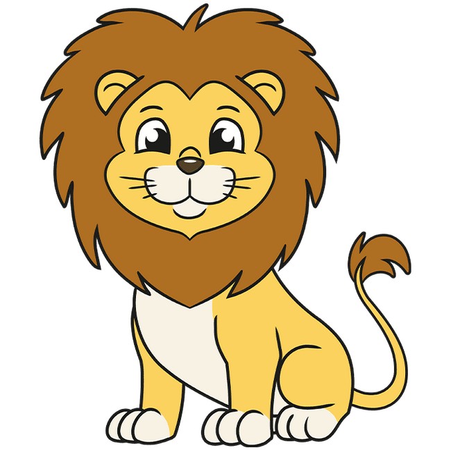 How To Draw An Easy Cartoon Lion