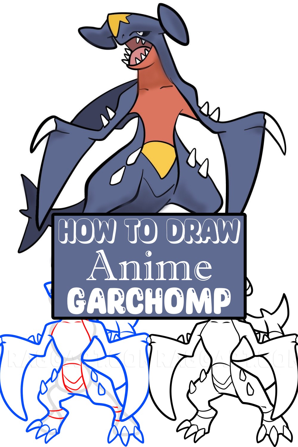 How To Draw Anime Garchomp