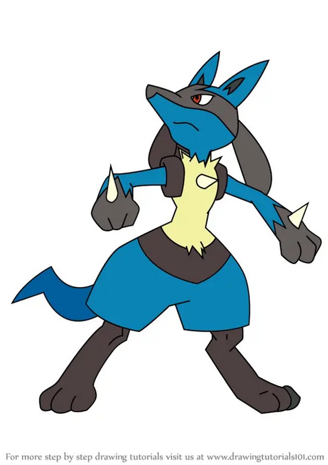 How To Draw Easy Lucario From Pokemon