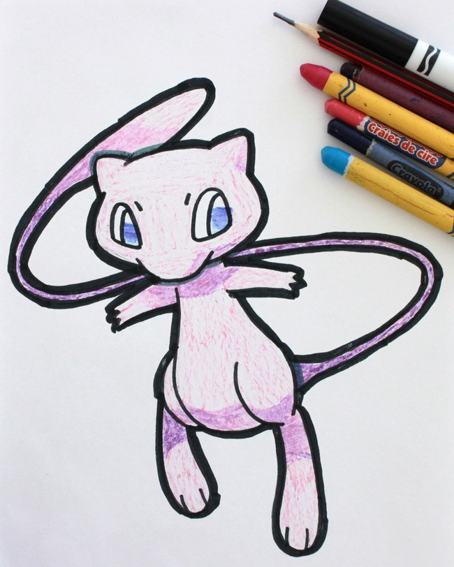 How To Draw Easy Mew From Pokemon