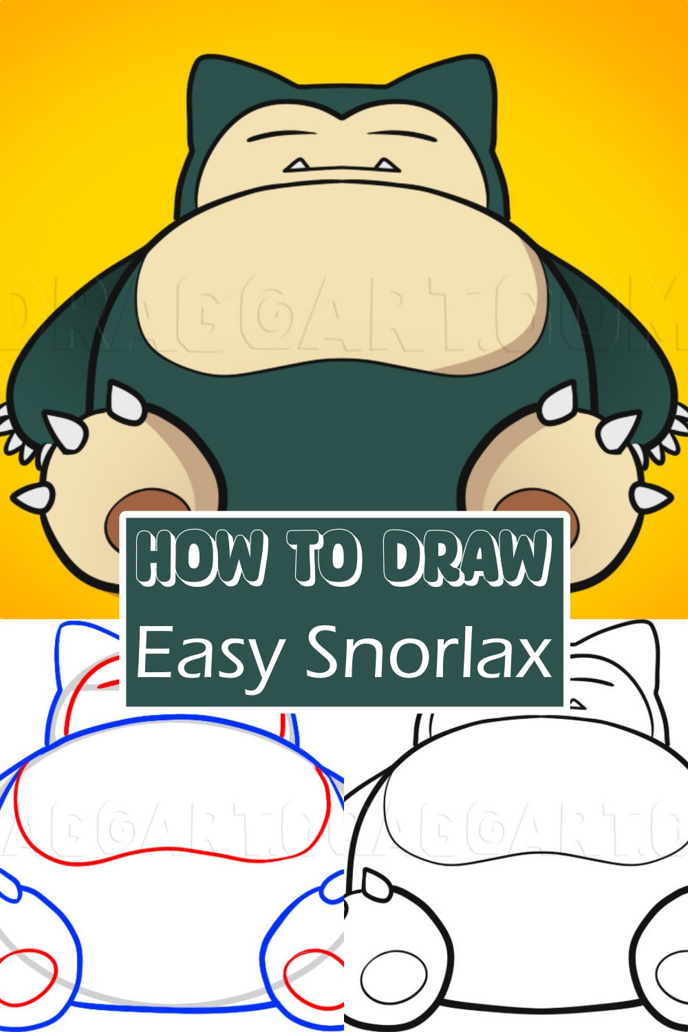 How To Draw Easy Snorlax