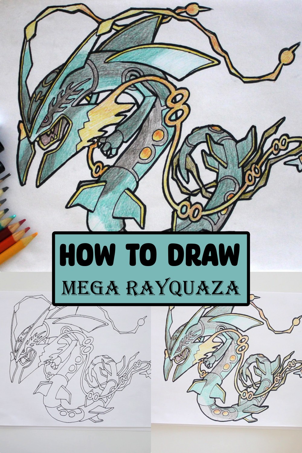How To Draw Mega Rayquaza