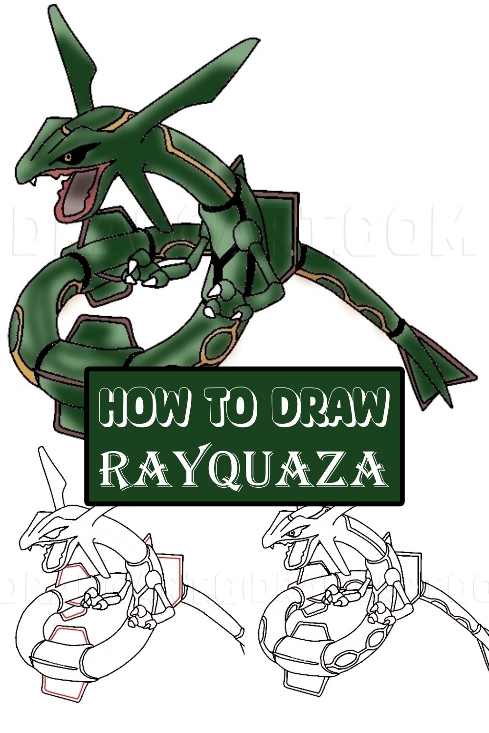 How To Draw Rayquaza
