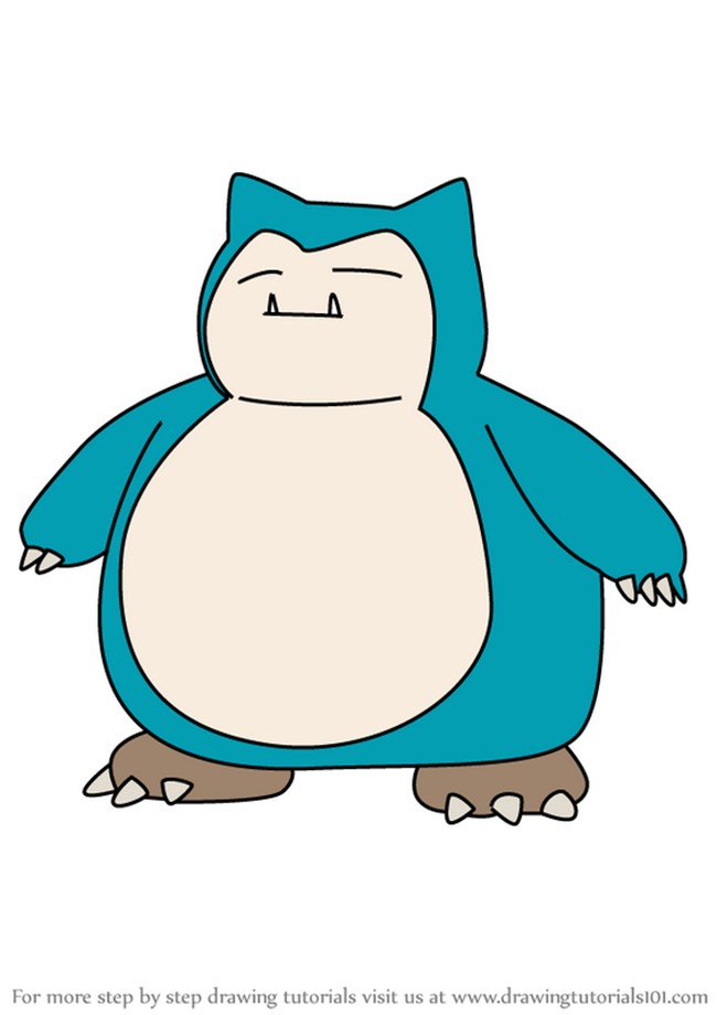 How To Draw Snorlax From Pokemon Go