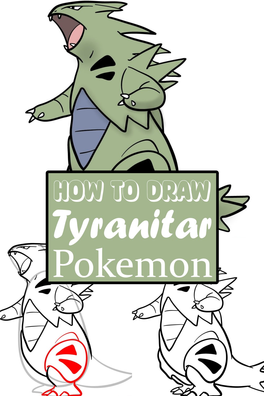How To Draw Tyranitar Pokemon