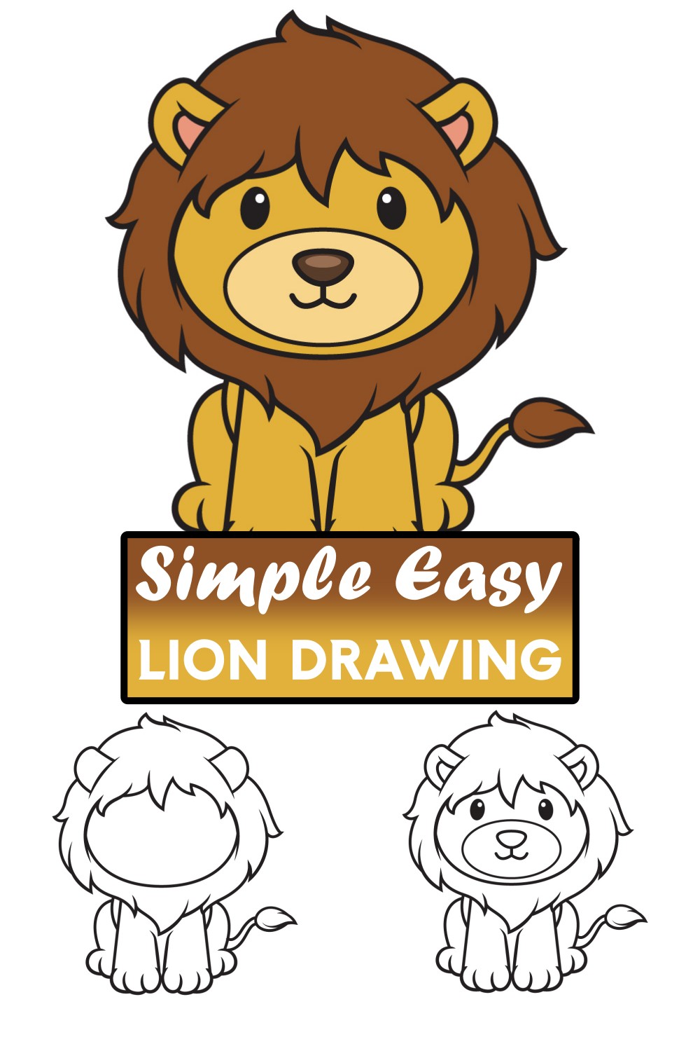 Simple Easy Lion Drawing