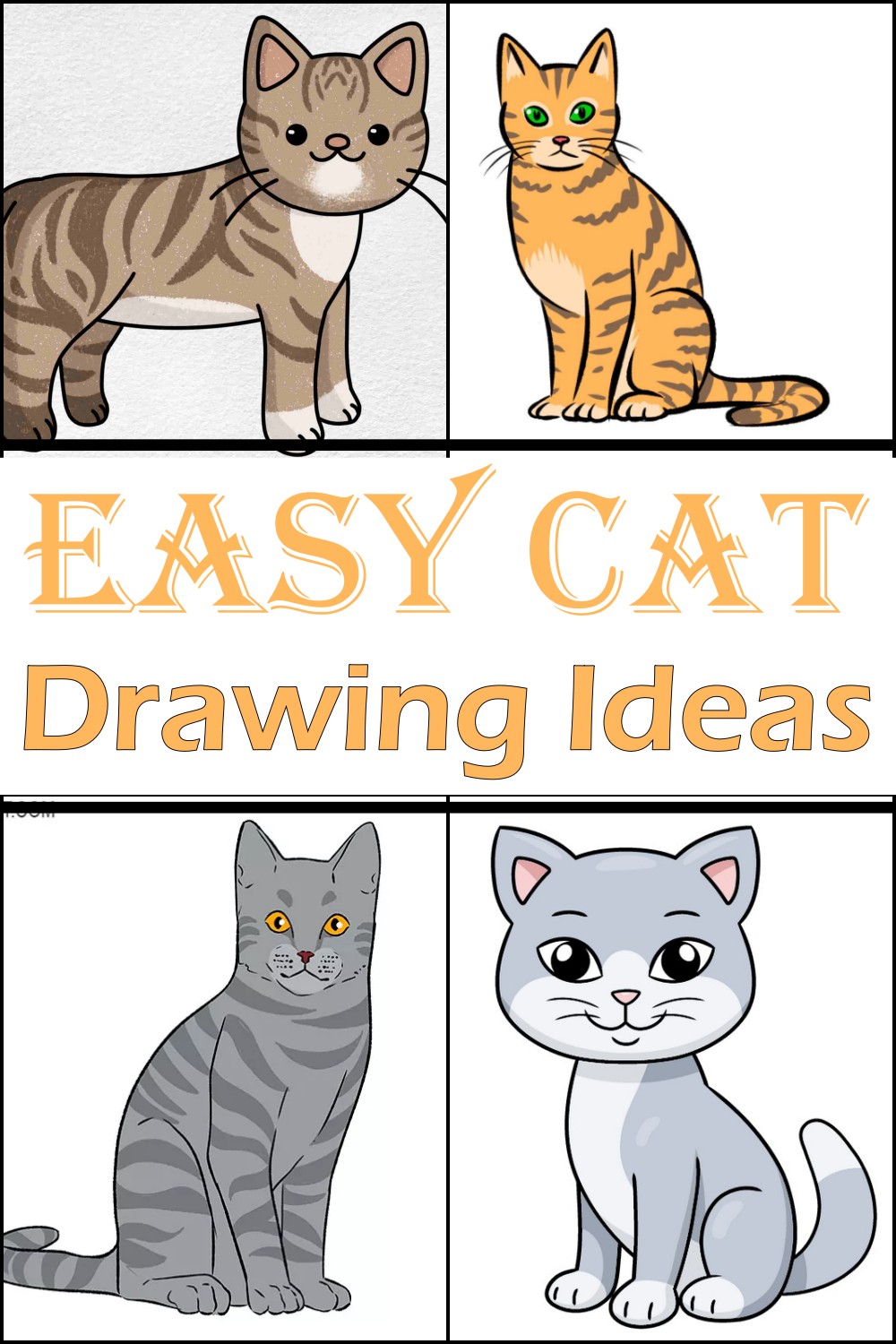 Easy Cat Drawing Ideas